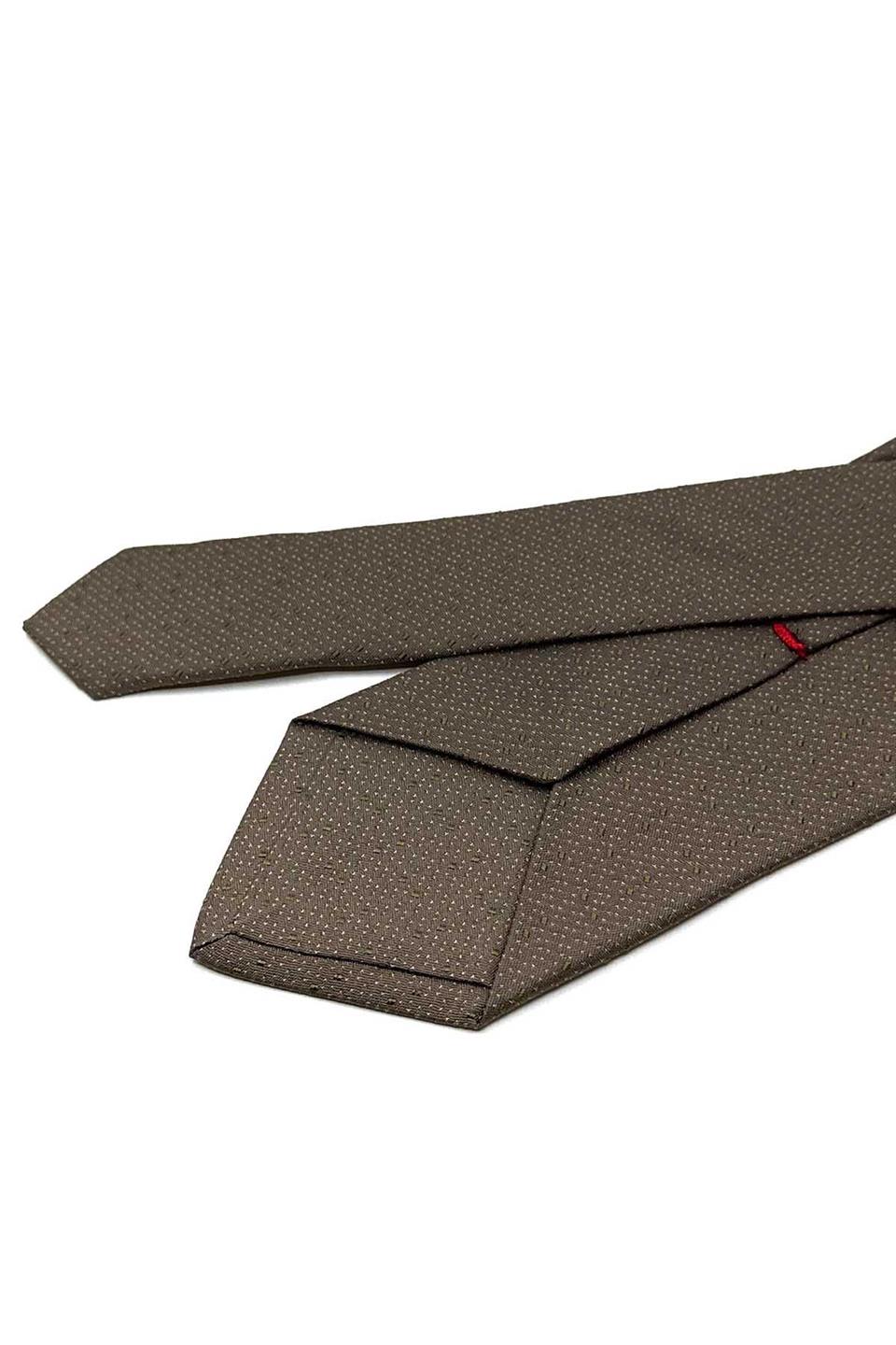 Croki Style Sütlü Kahve Nokta Desen İtalyan İpek Kravat İK1830