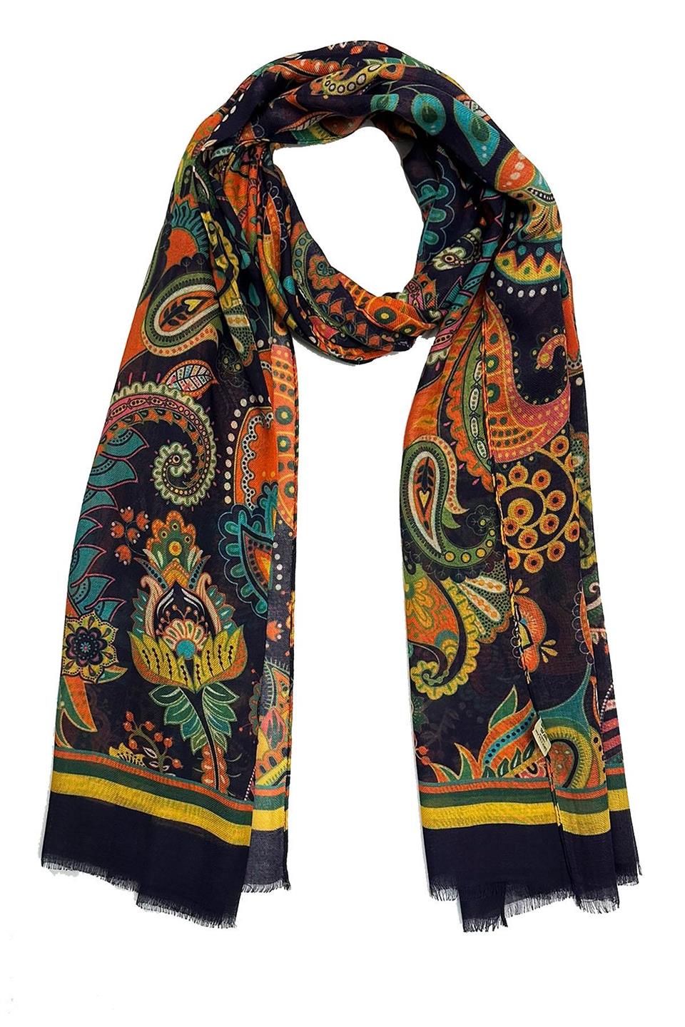 Crosby Style Çok Renkli İtalyan Modal Kaşkol MDL08