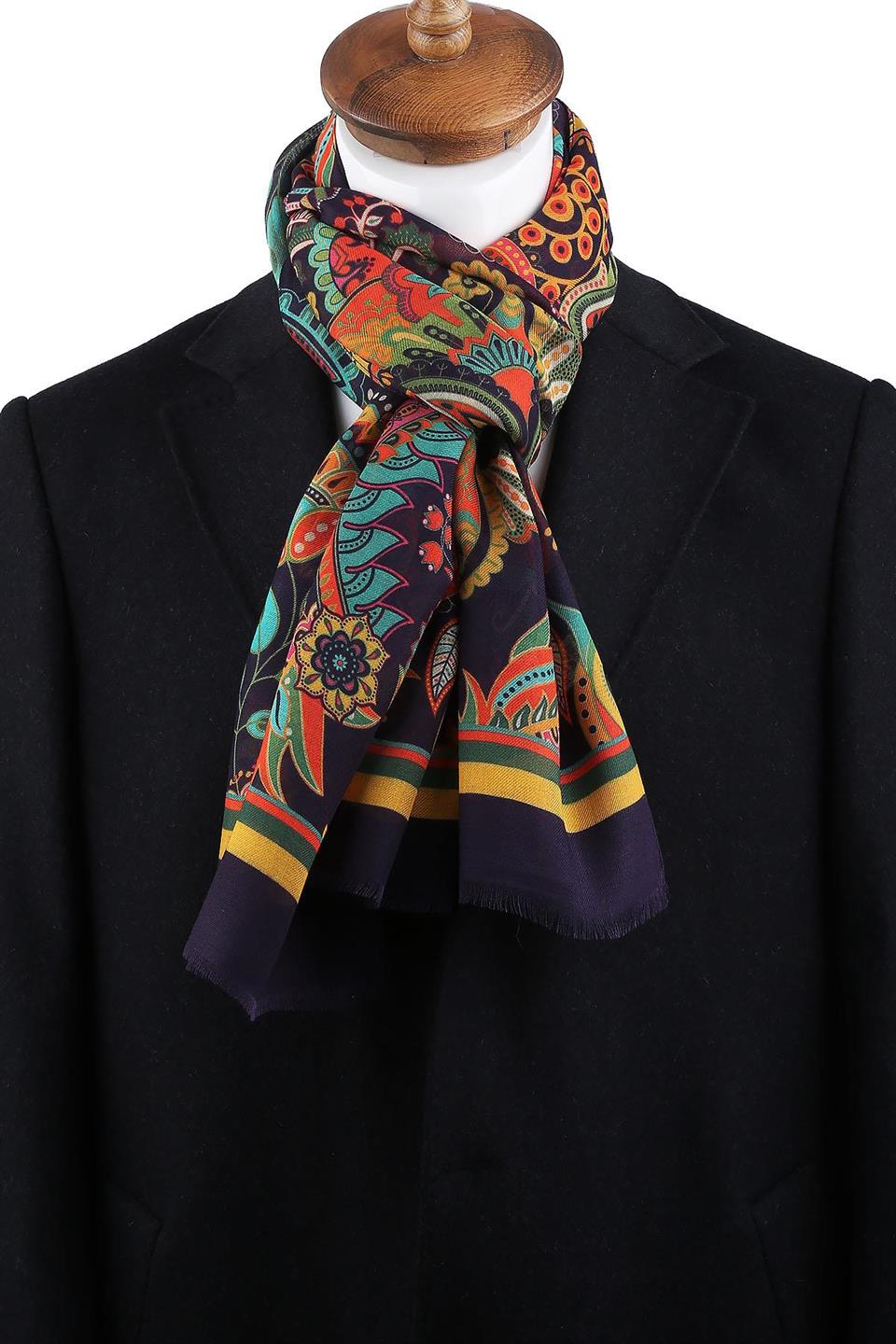 Crosby Style Çok Renkli İtalyan Modal Kaşkol MDL08