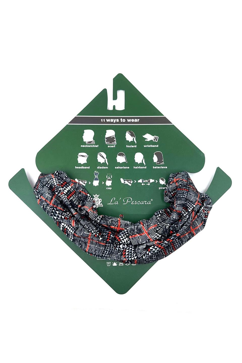 Crystal Siyah - Beyaz Bandana BND95