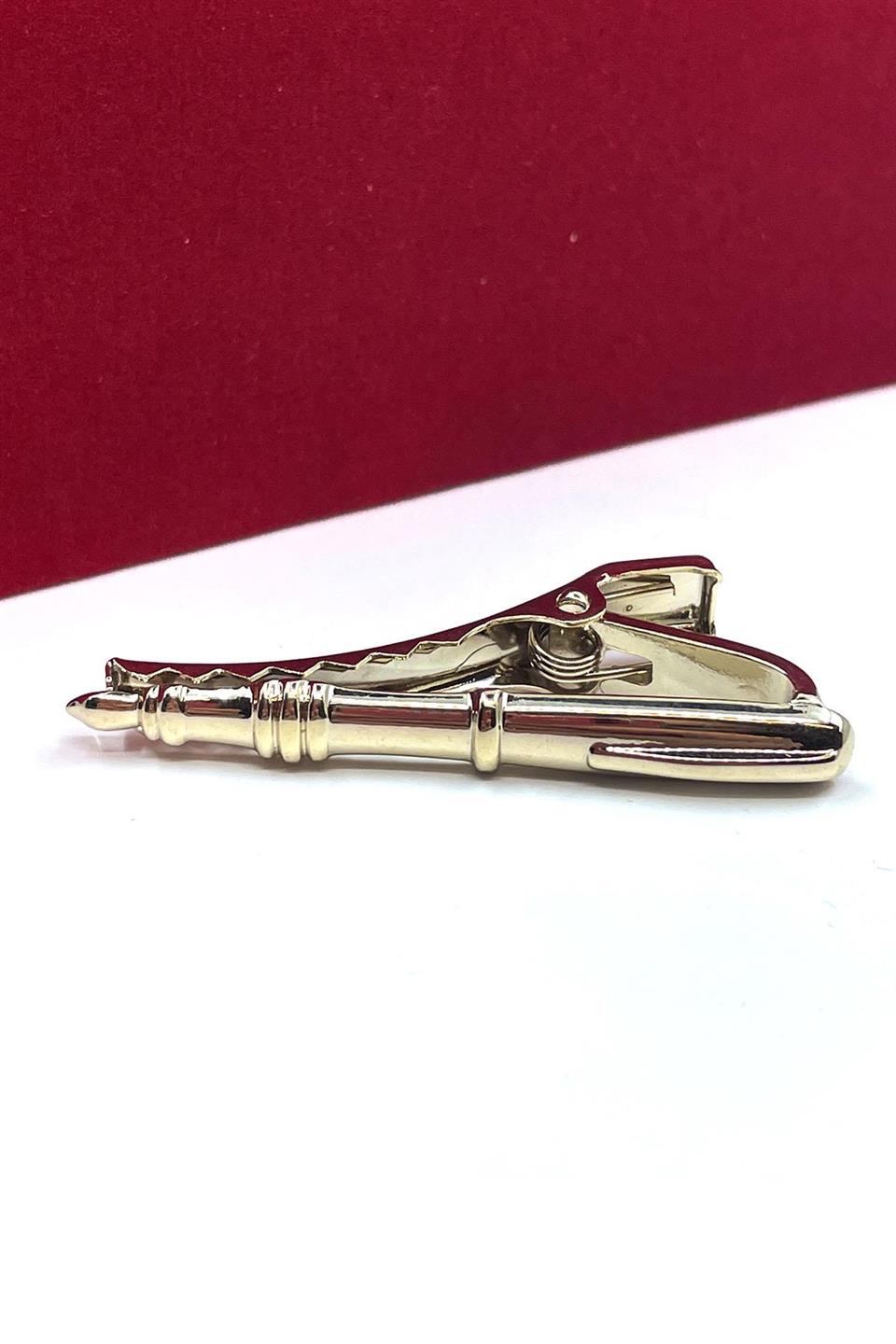 Dolma Kalem Altın Renk Kravat İğnesi KIY707