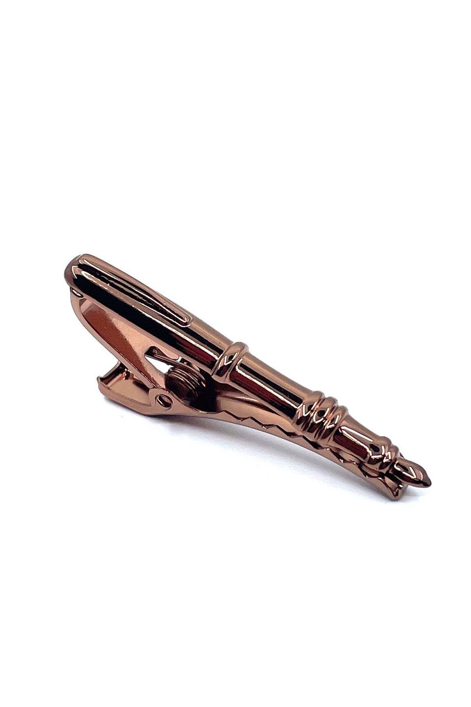 Dolma Kalem Bronz Renk Kravat İğnesi KIY711