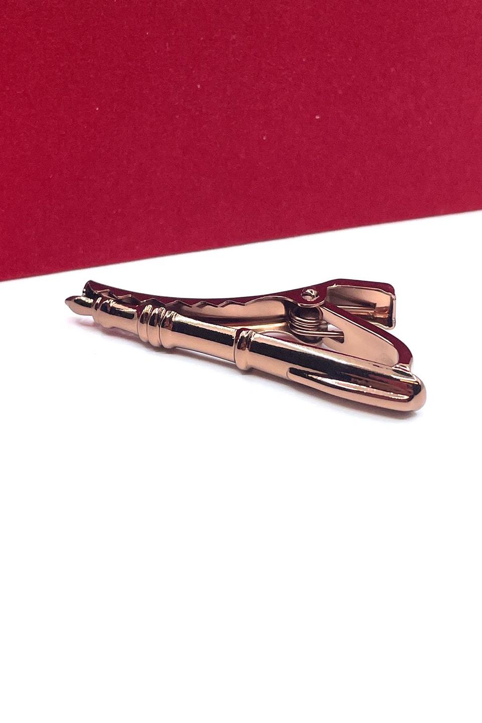 Dolma Kalem Bronz Renk Kravat İğnesi KIY711