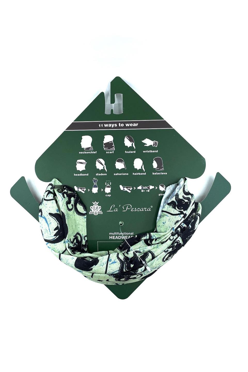 Dolphin & Octopus Yeşil Bandana BND45