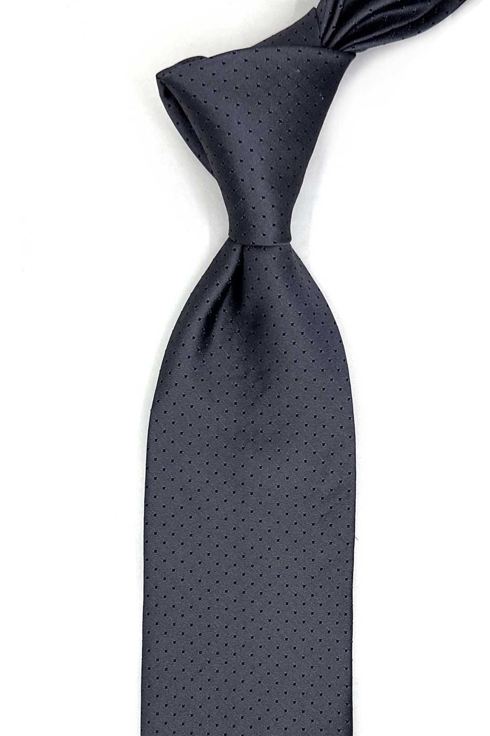 Donato Style Füme Nokta Desen İtalyan İpek Kravat İK2249