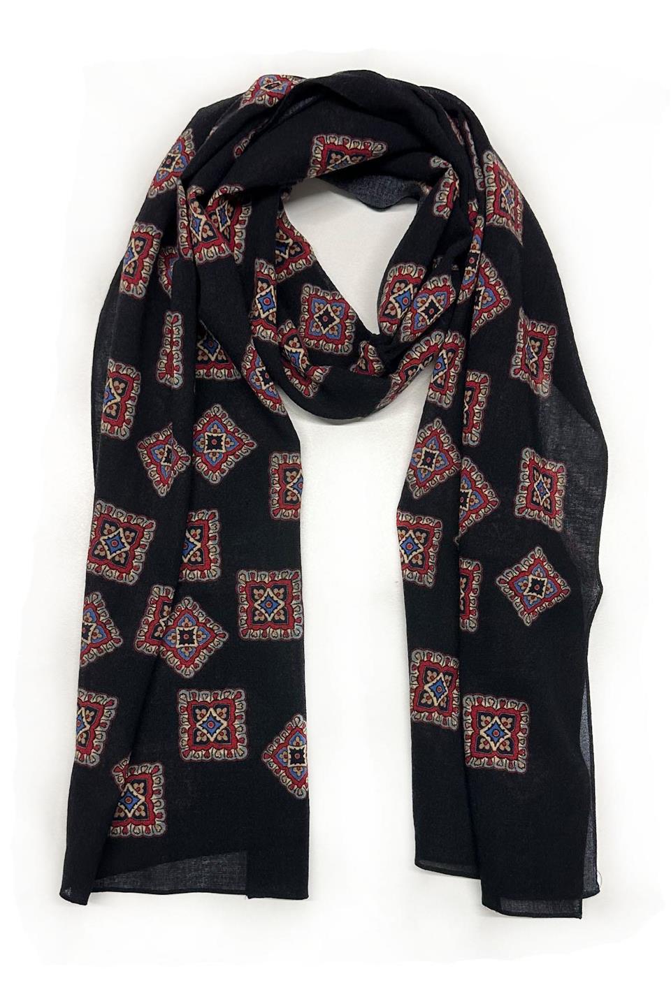 Drayton Style Siyah Wool Kaşkol K474