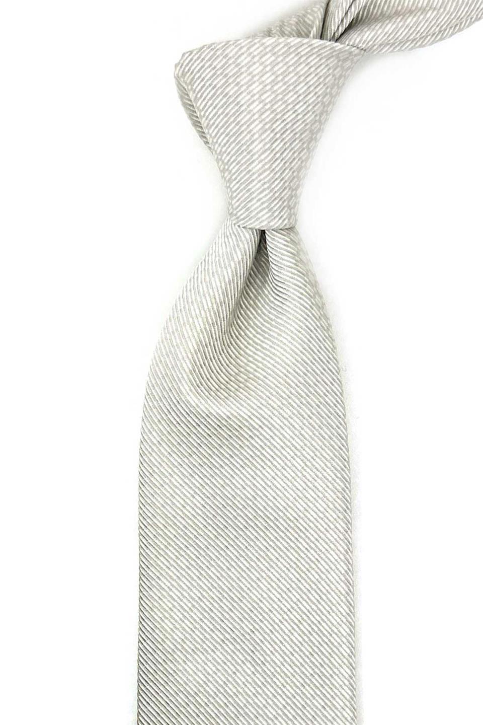 Estornino Style Krem Kendinden Desen İtalyan İpek Kravat İK1506