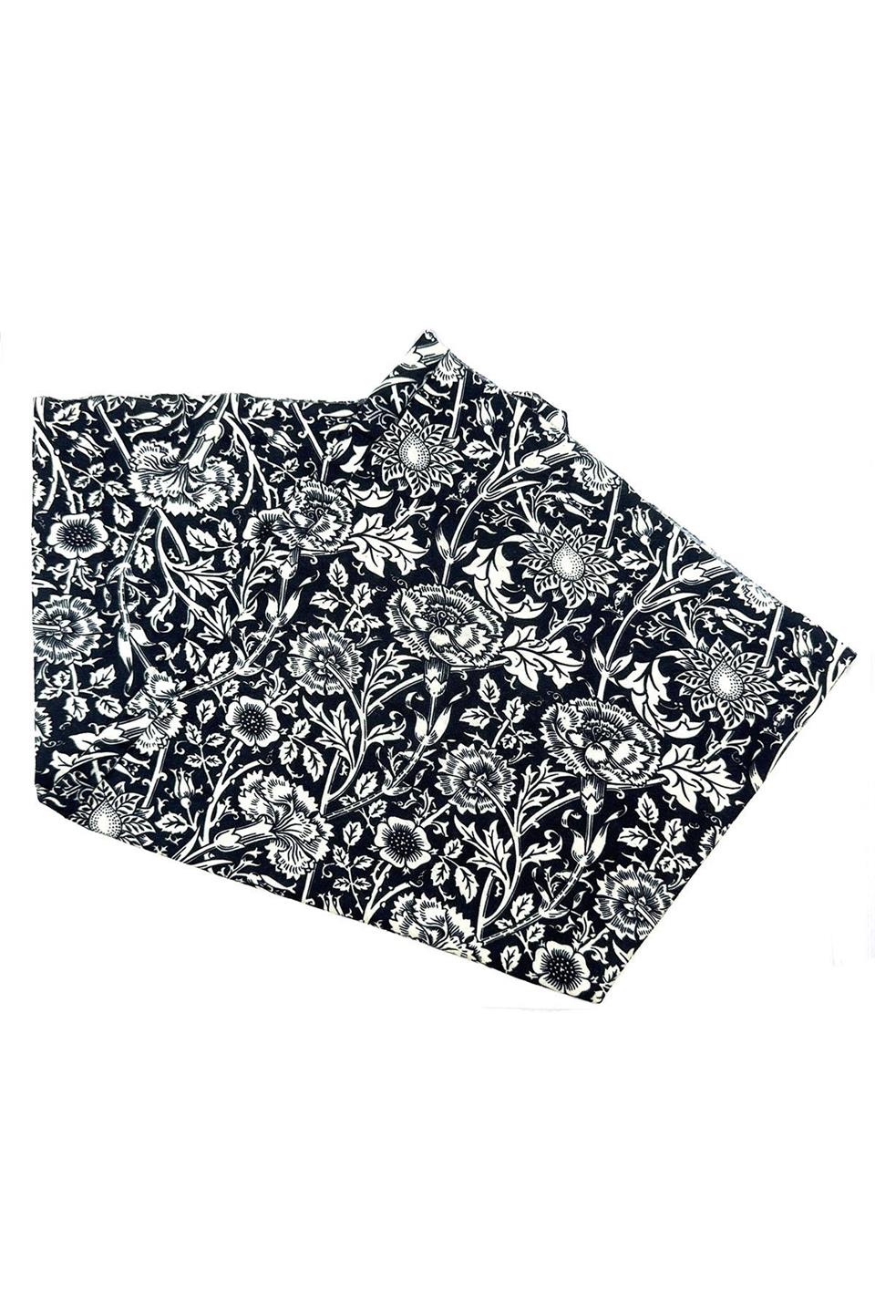 Flower Siyah - Beyaz Bandana BND94