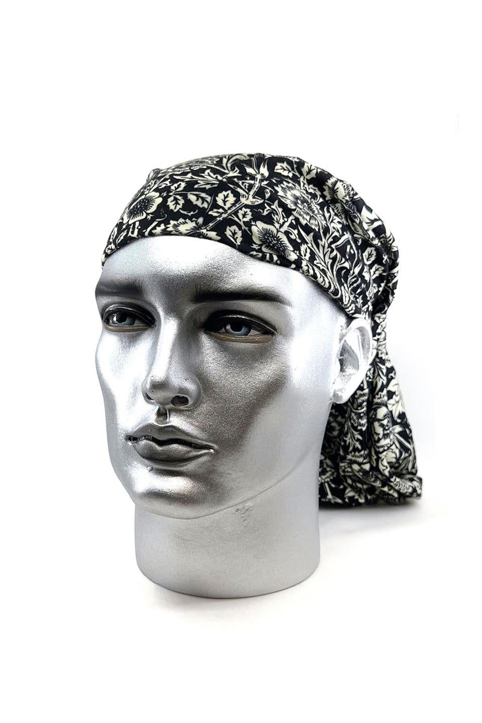 Flower Siyah - Beyaz Bandana BND94
