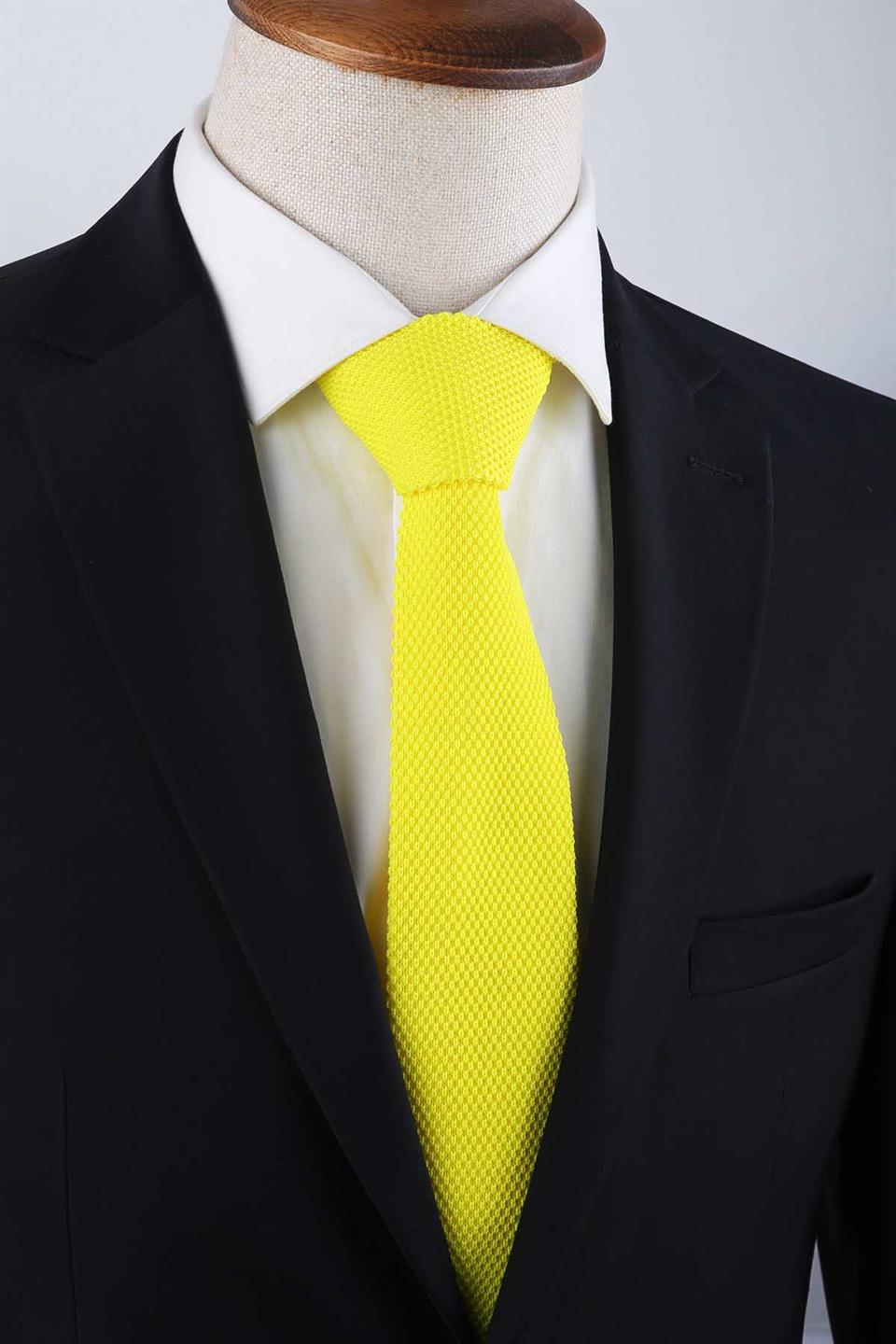 Fosfor Düz Örgü Kravat ÖR8380