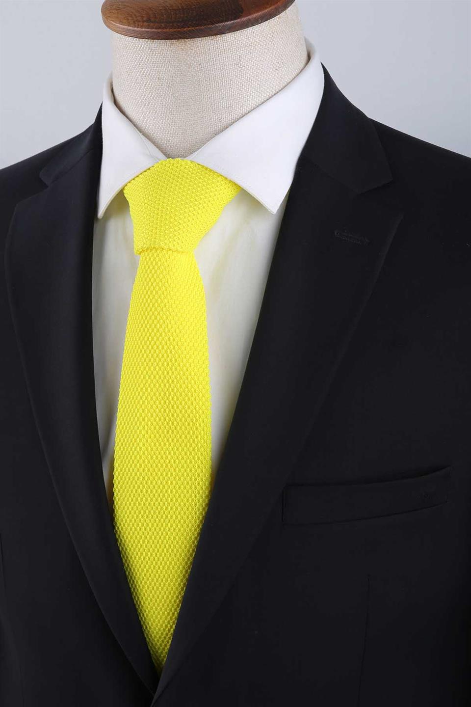 Fosfor Düz Örgü Kravat ÖR8380