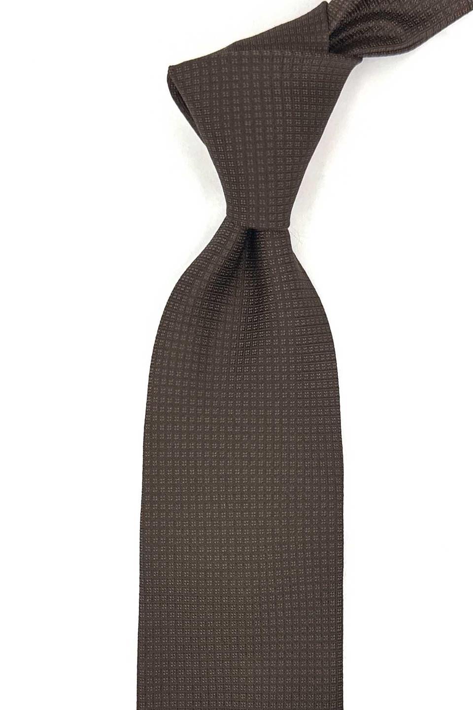 Fragais Style Kahve İtalyan İpek Kravat İK2061