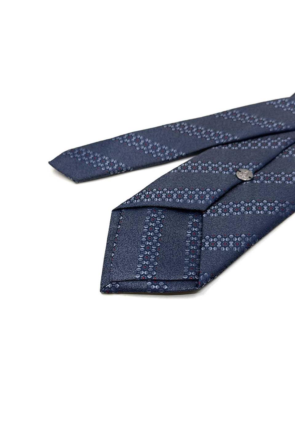 Füme Çizgi Desen Mendilli Klasik Kravat KK13465