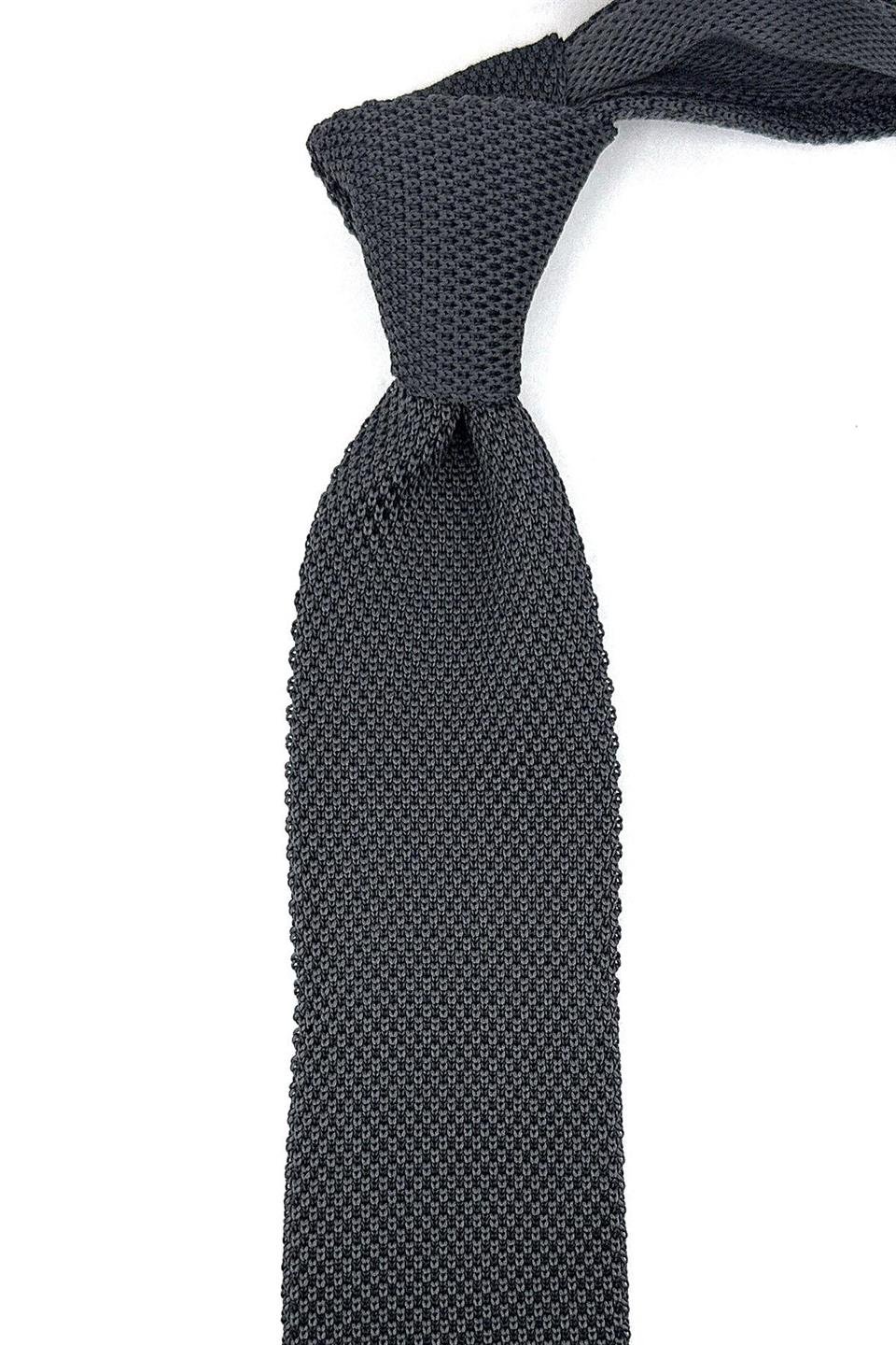 Füme Düz Örgü Kravat ÖR8355