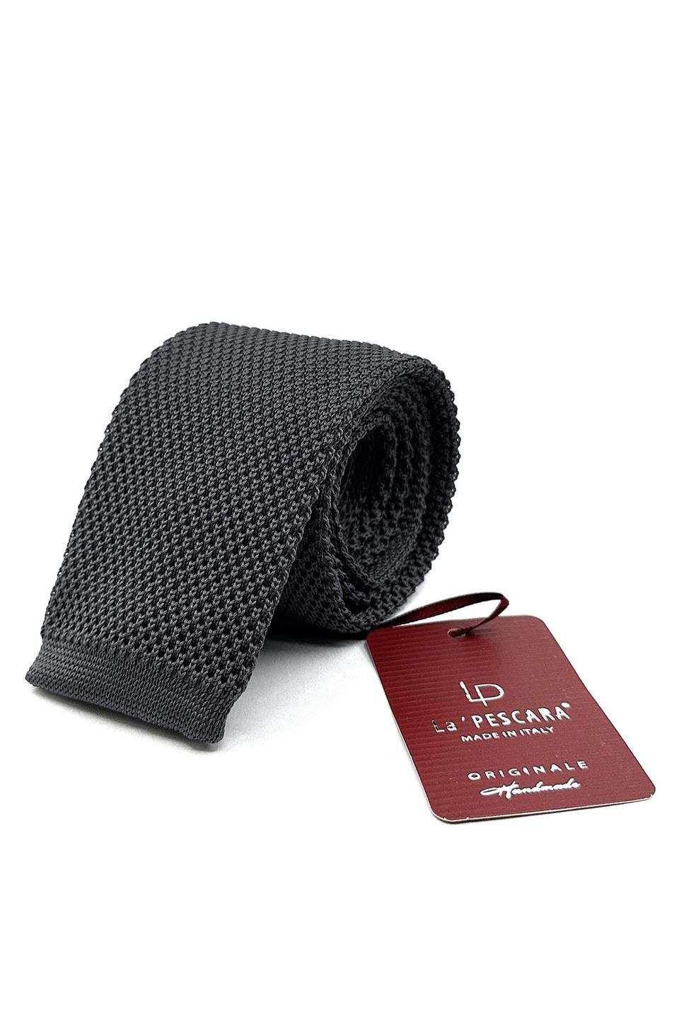 Füme Düz Örgü Kravat ÖR8355