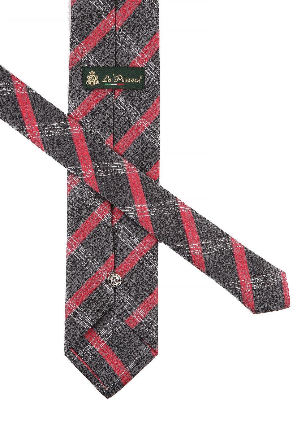 Füme Ekose Desen Mendilli Klasik Kravat KK10757