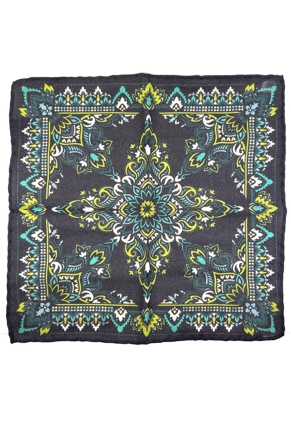 Füme El Dikişi İtalyan Yün Cep Mendili WL02