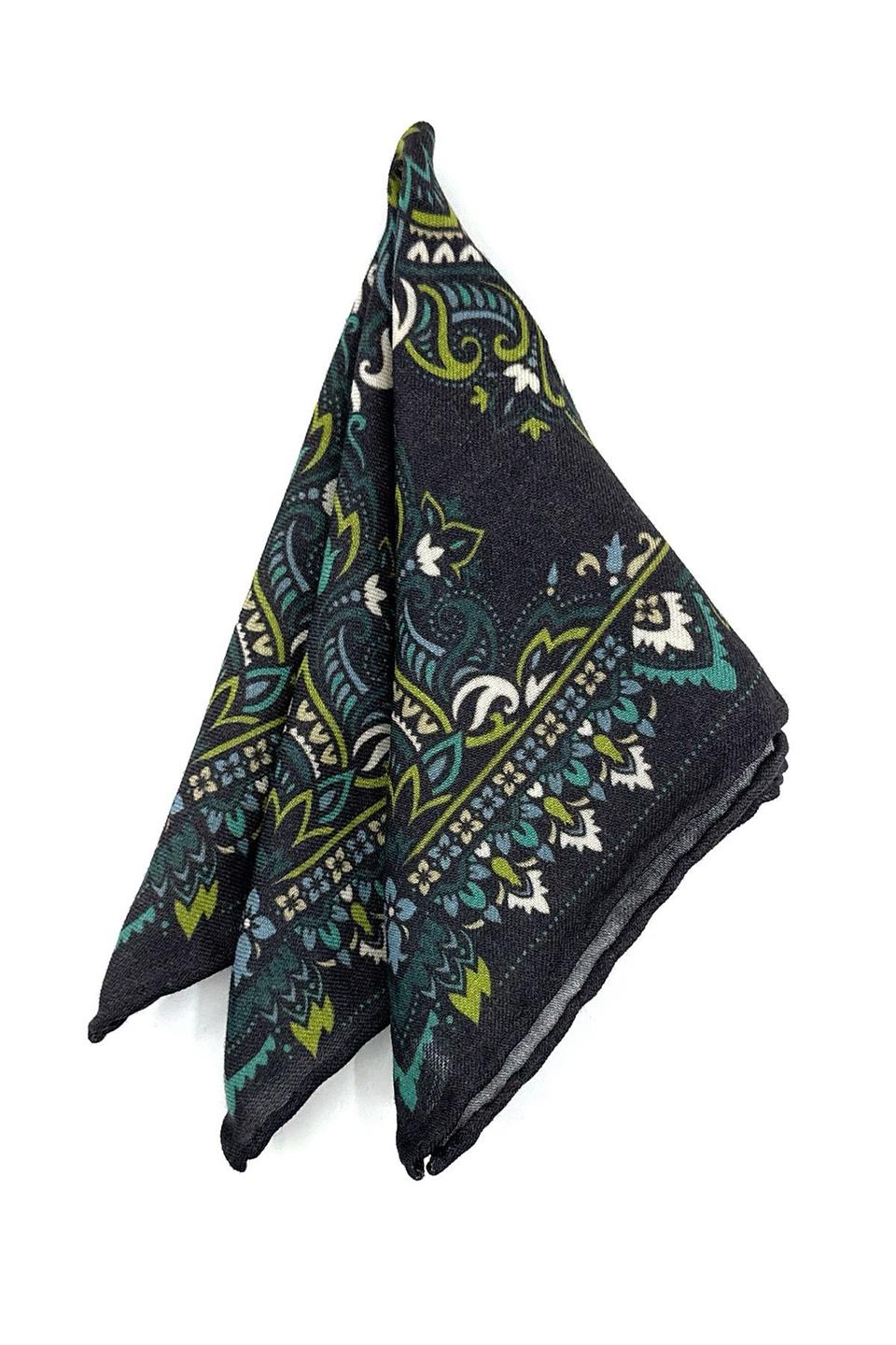 Füme El Dikişi İtalyan Yün Cep Mendili WL02