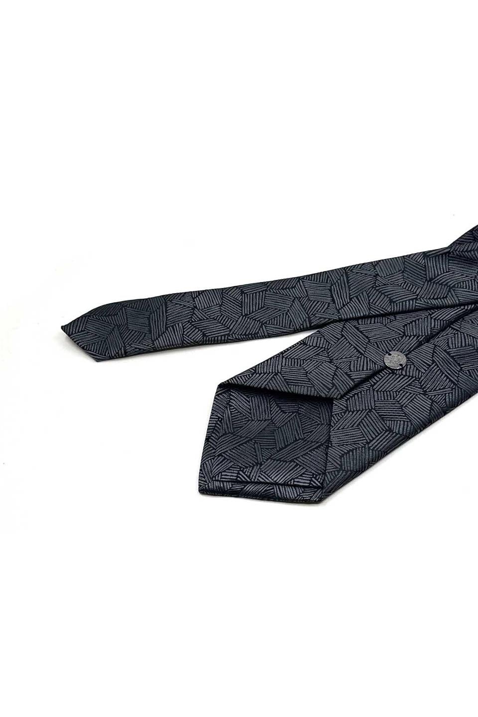 Füme Kendinden Desen Mendilli Klasik Kravat KK13550
