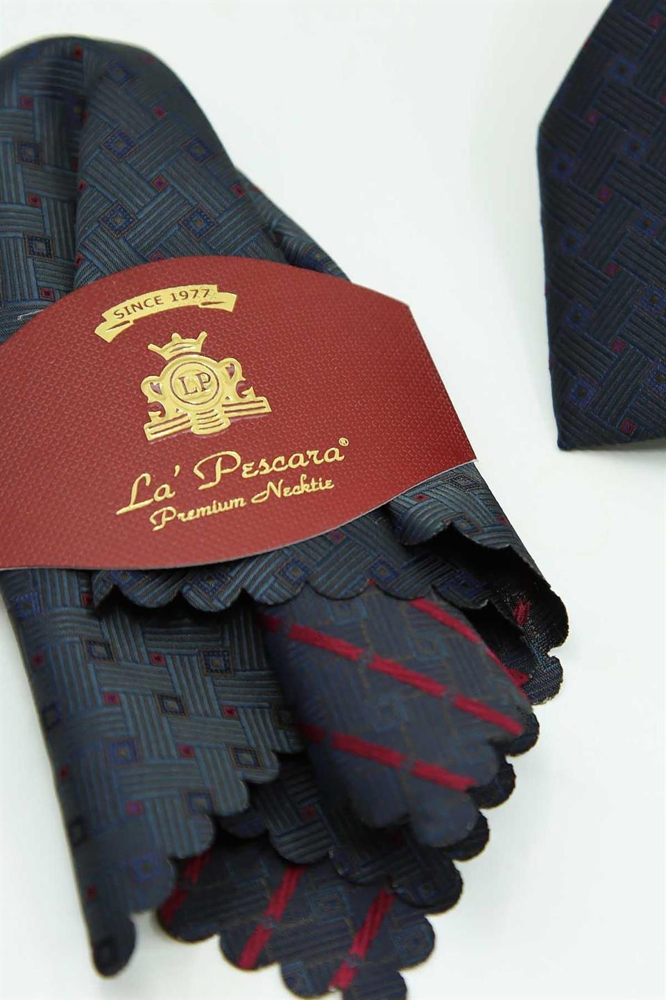 Füme - Kırmızı Kare Kravat