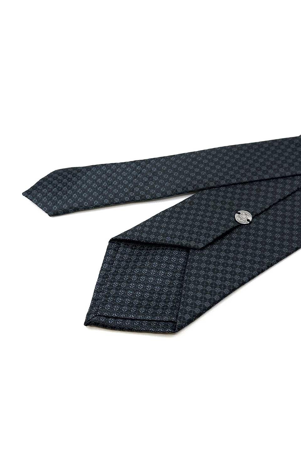Füme Küçük Desen Mendilli Klasik Kravat KK12255