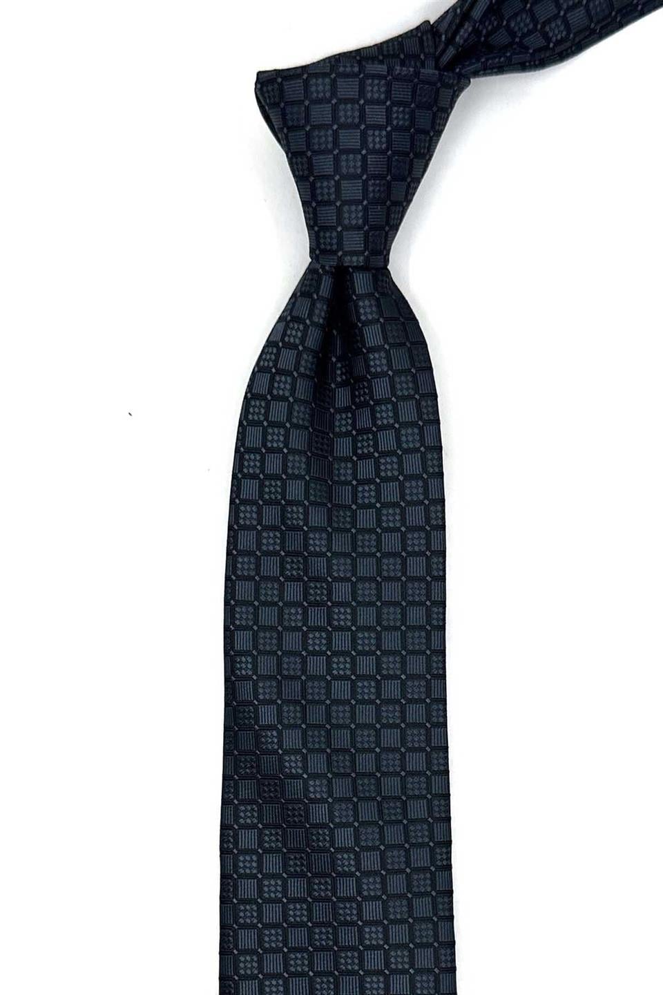 Füme Küçük Desen Slim Kravat SK8038