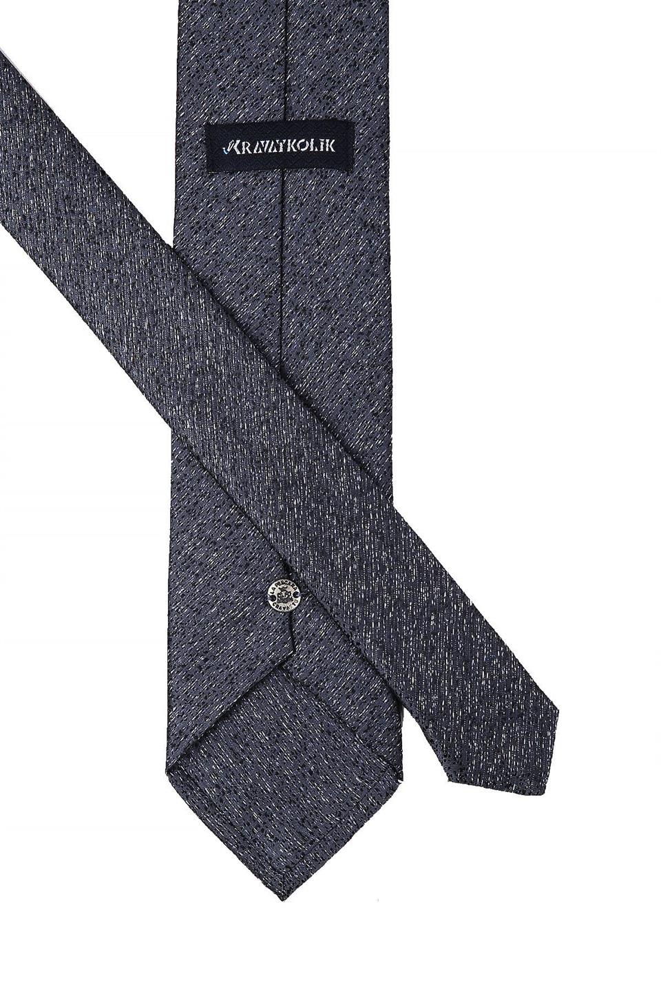 Füme Kum Desen Mendilli Klasik Kravat KK10388