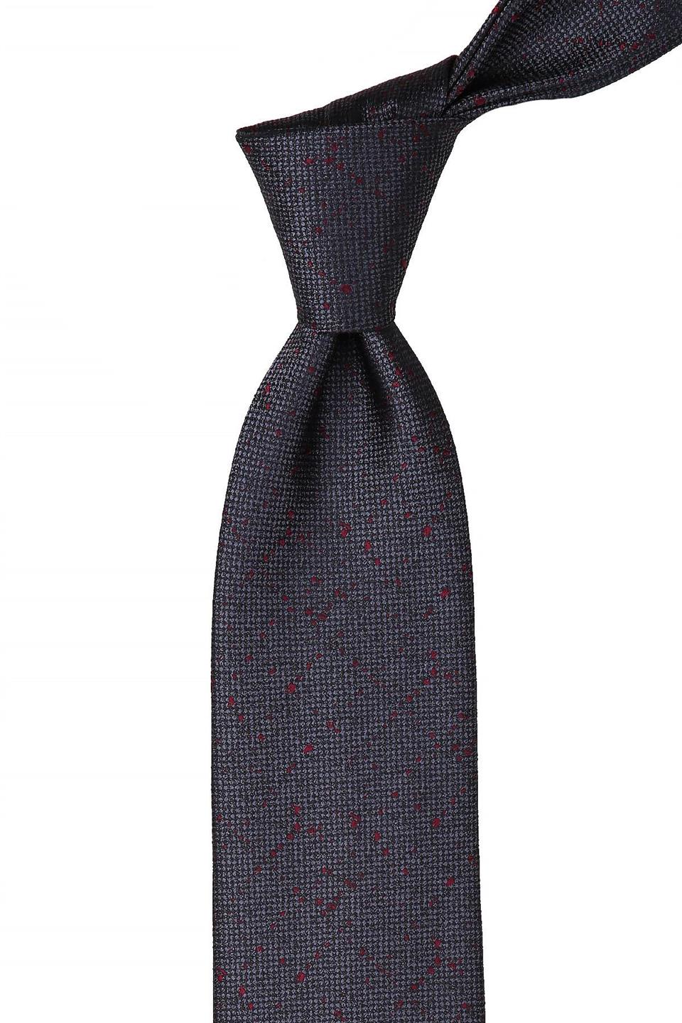 Füme Kum Desen Mendilli Klasik Kravat KK10495