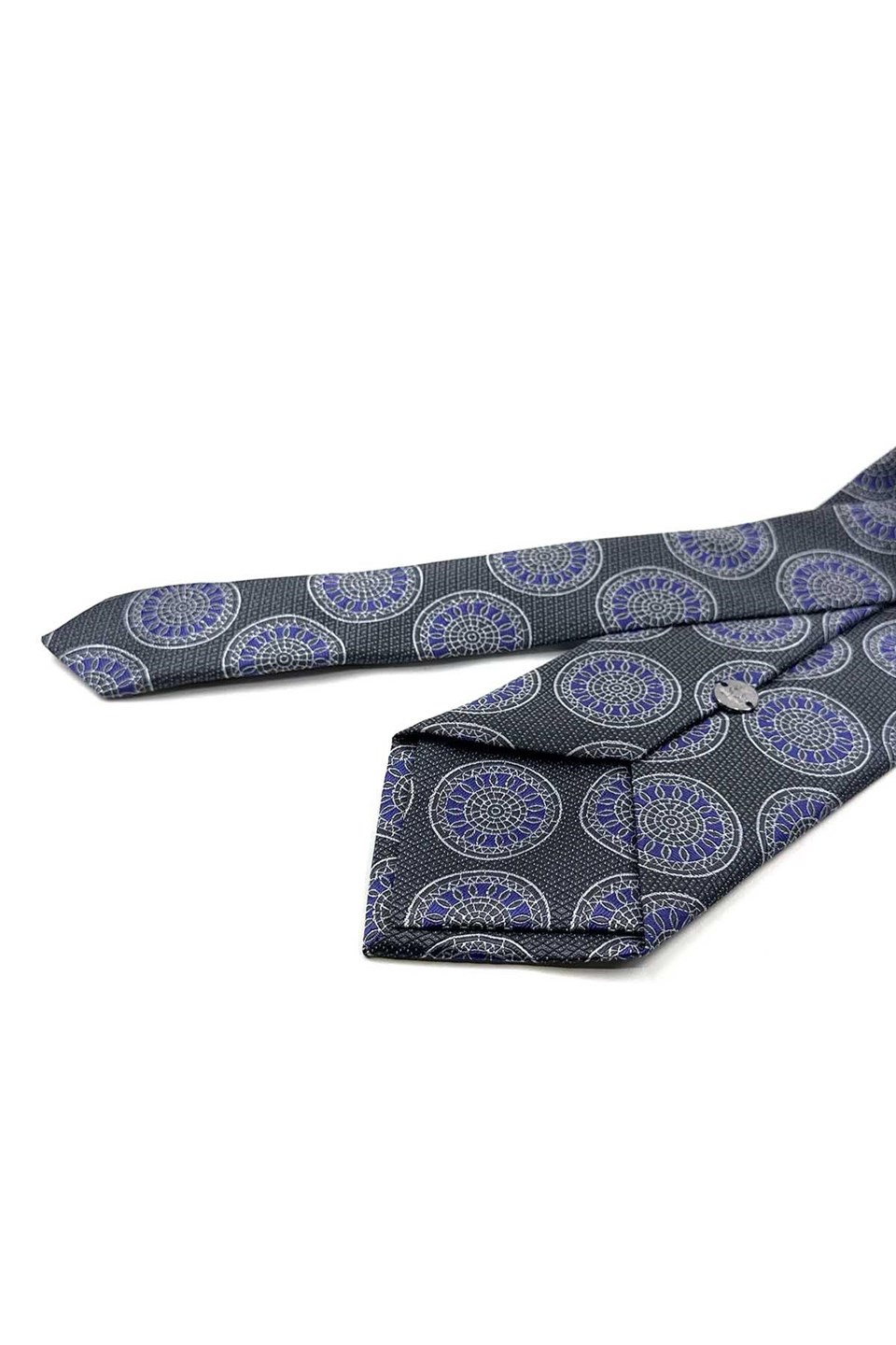 Füme Mor Motif Desen Mendilli Klasik Kravat KK13970