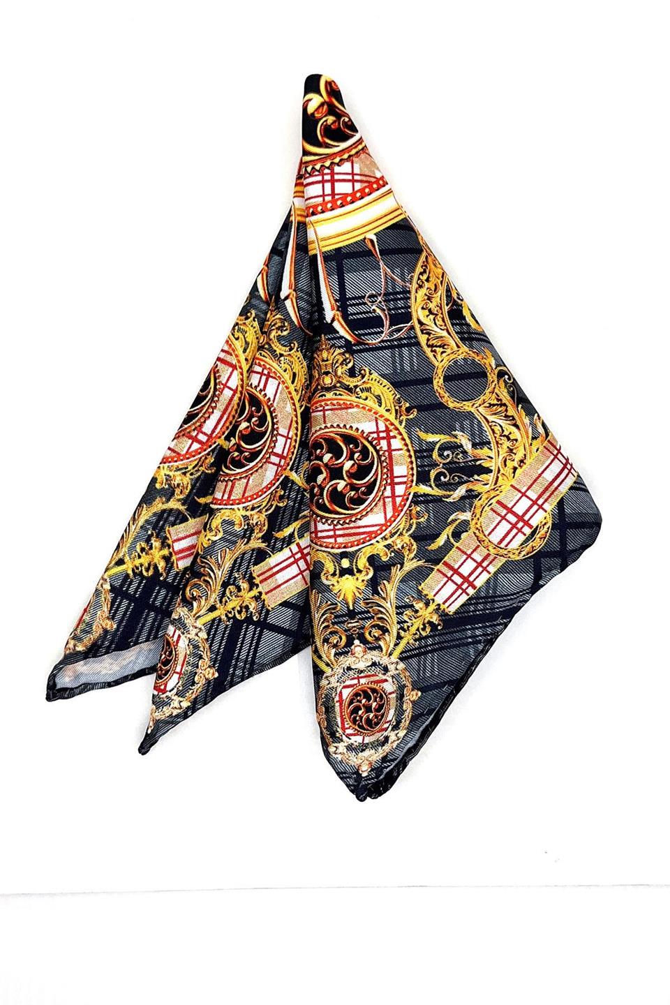 Füme Motif Desen Erkek Cep Mendili SPS584-75