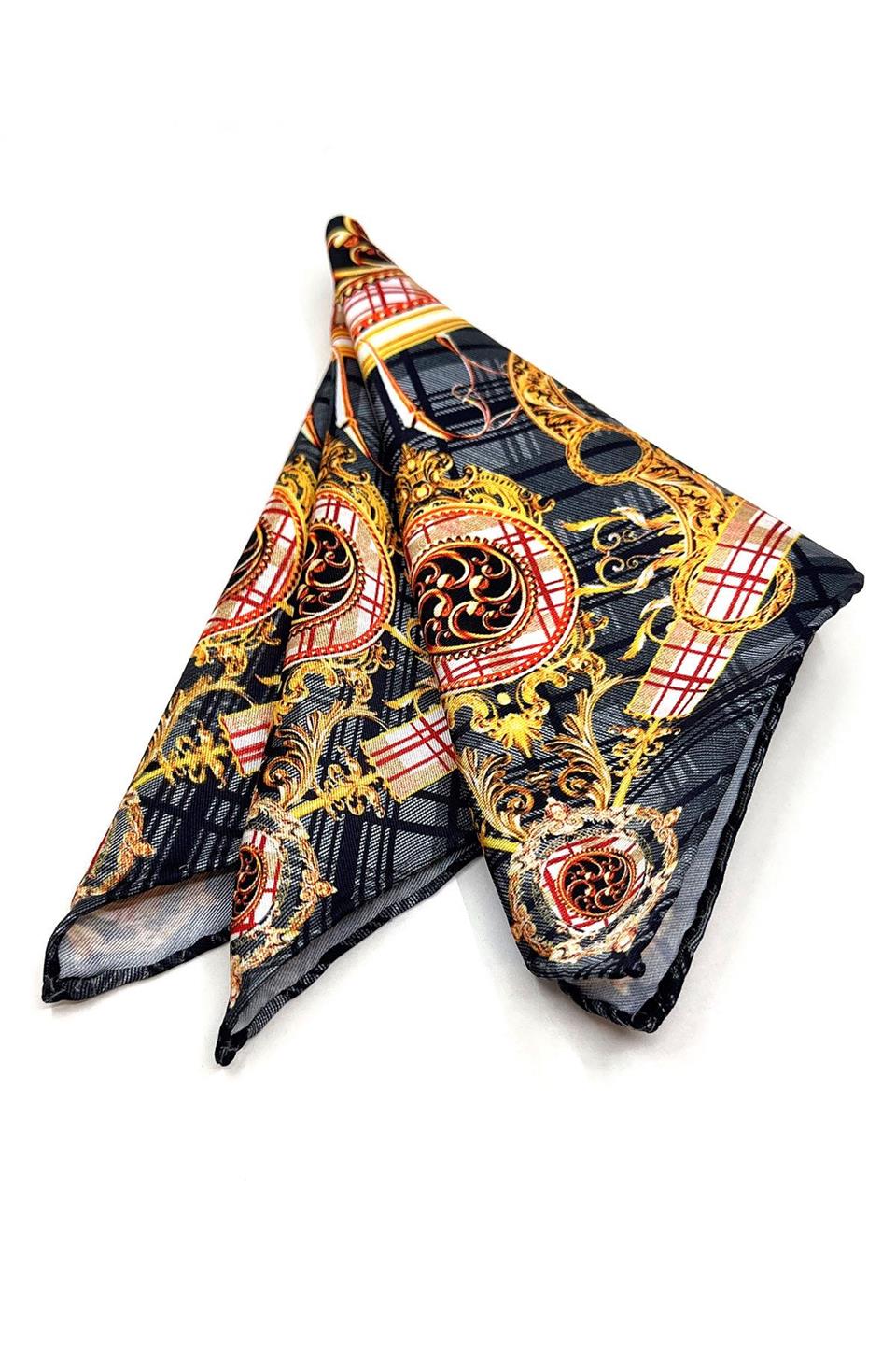 Füme Motif Desen Erkek Cep Mendili SPS584-75