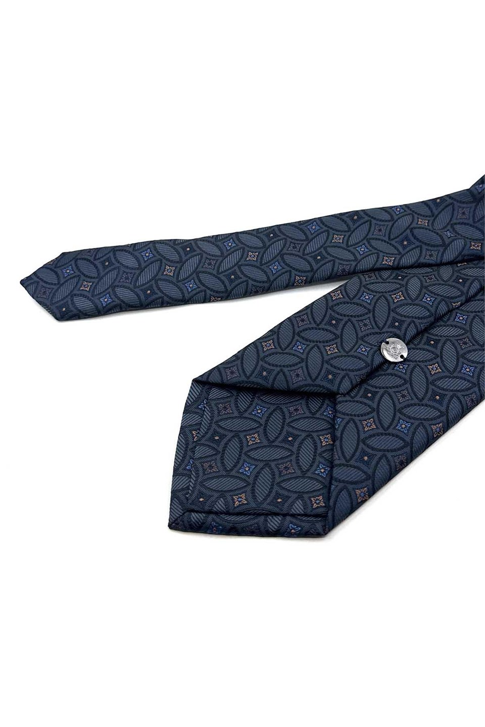 Füme Motif Desen Mendilli Klasik Kravat KK13985
