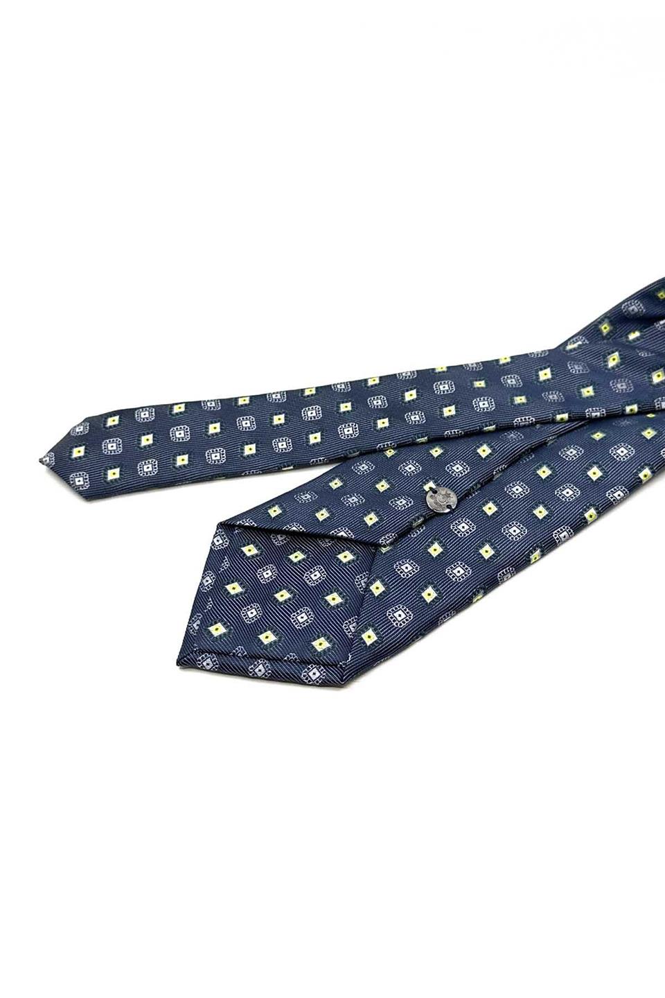 Füme Motif Desen Mendilli Klasik Kravat KK13090