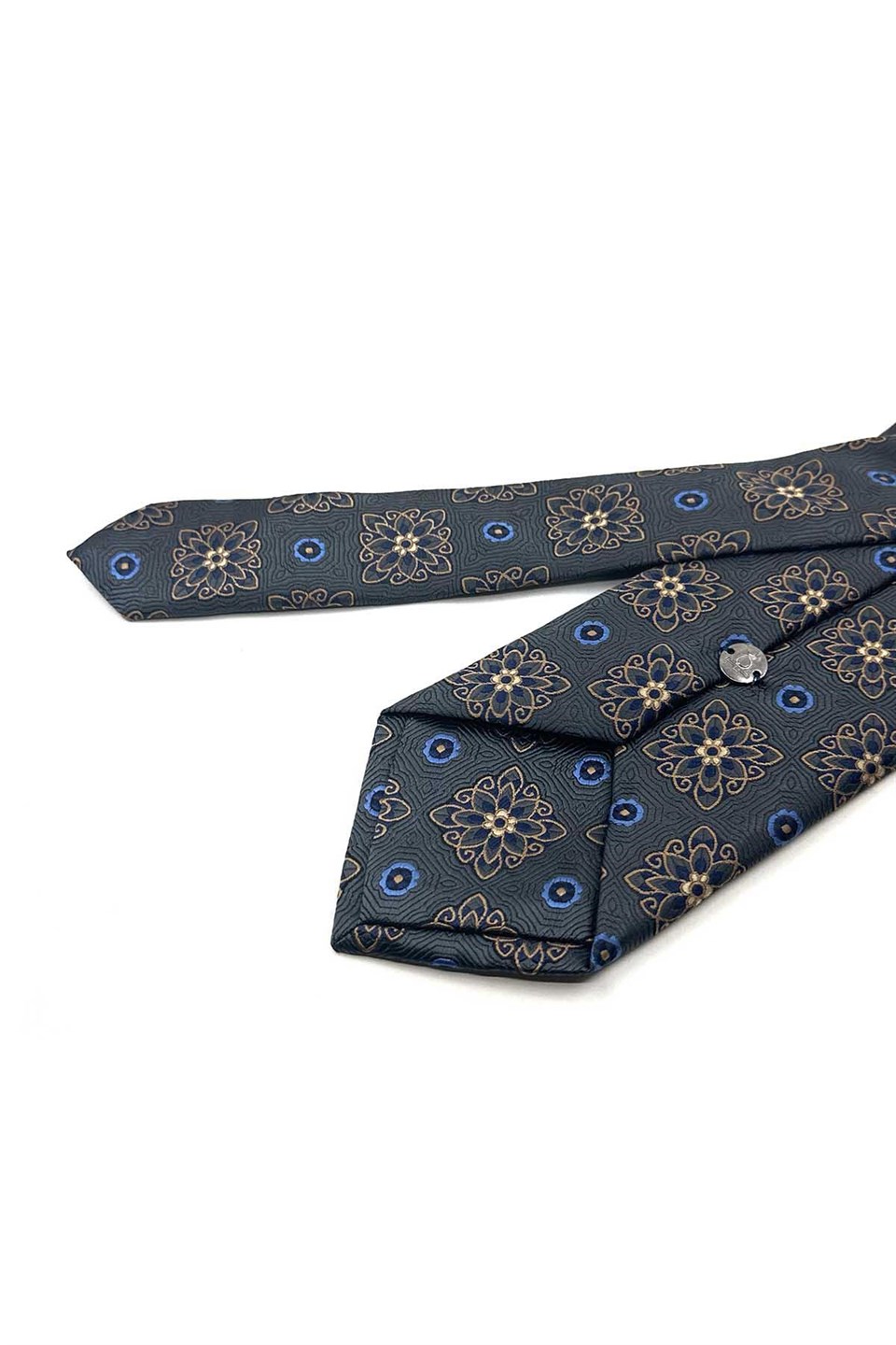 Füme Motif Desen Mendilli Klasik Kravat KK13738