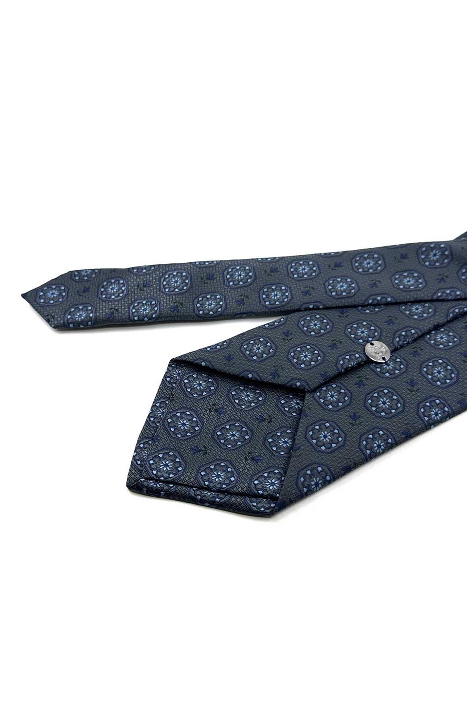 Füme Motif Desen Mendilli Klasik Kravat KK13949