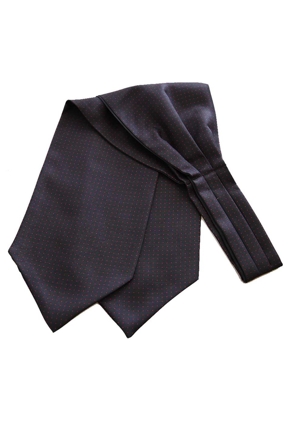 Füme Nokta Desen İtalyan İpek Ascot Fular K658