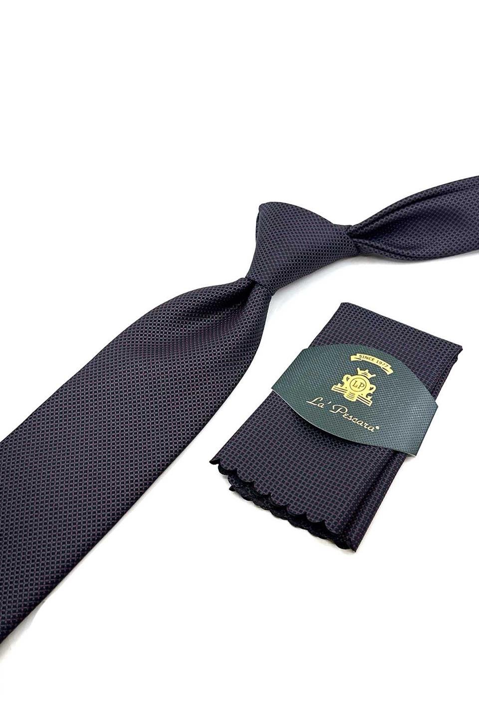 Füme Nokta Desen Mendilli Klasik Kravat KK12400