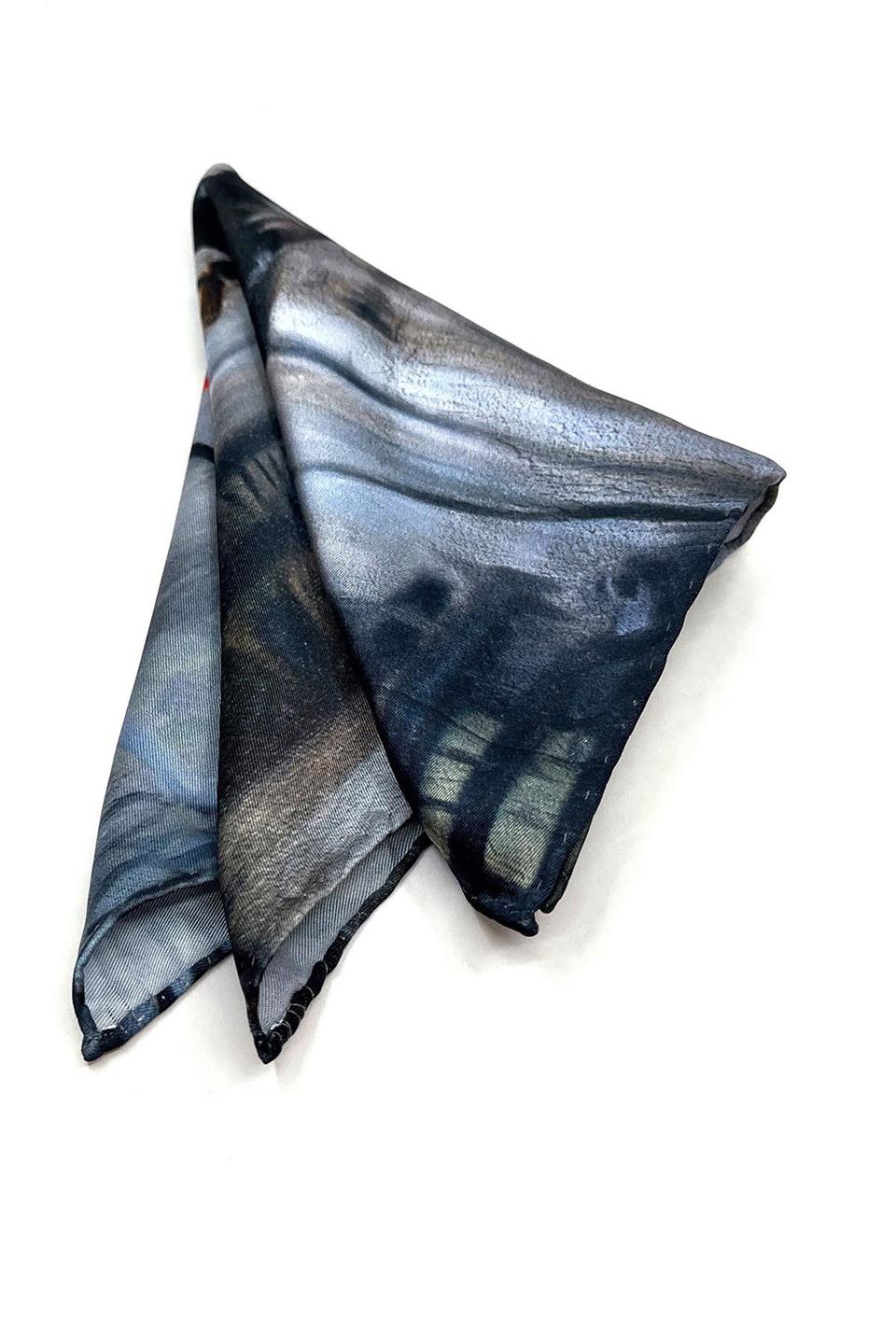 Füme Renk Bisiklet Motifli Erkek Cep Mendili SPS590-66