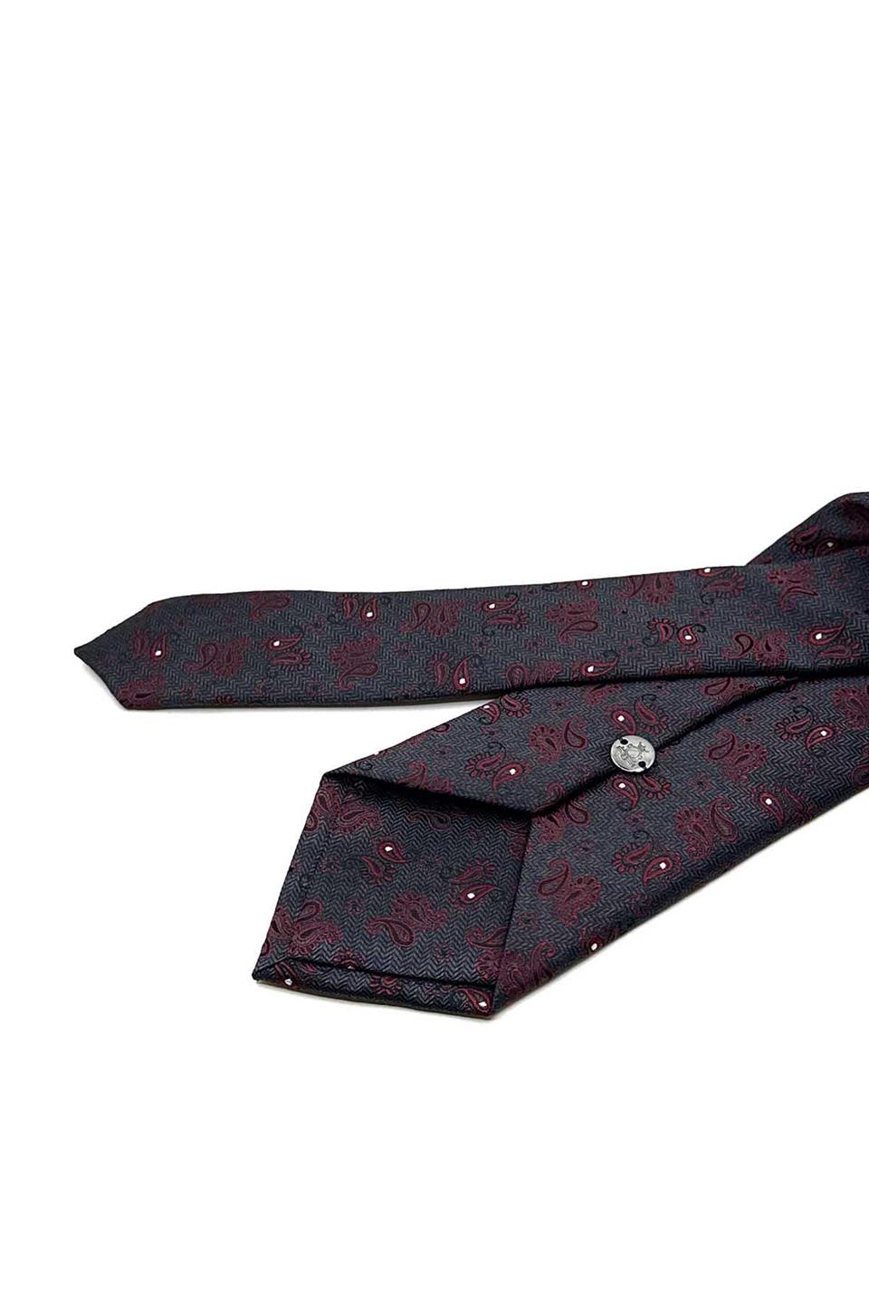 Füme Şal Desen Mendilli Klasik Kravat KK12928