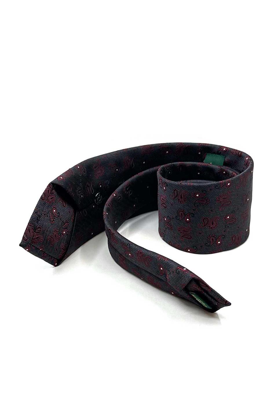 Füme Şal Desen Mendilli Klasik Kravat KK12928