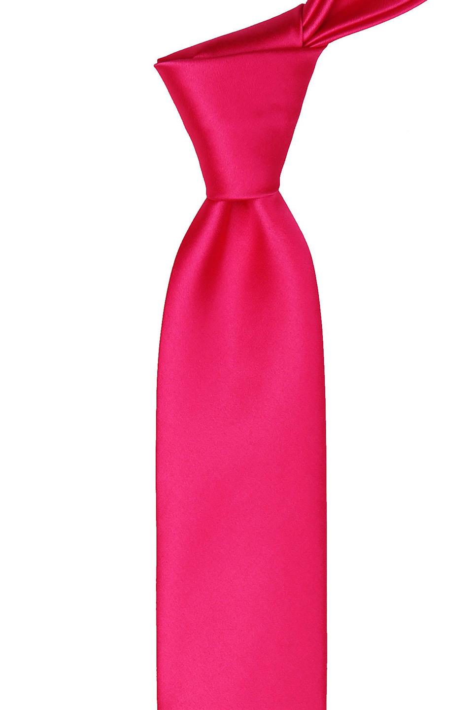 Fuşya Saten Slim Kravat SK5305
