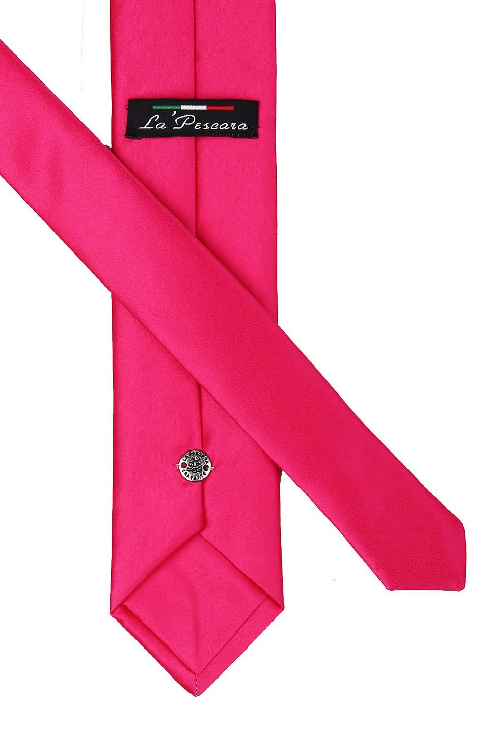 Fuşya Saten Slim Kravat SK5305