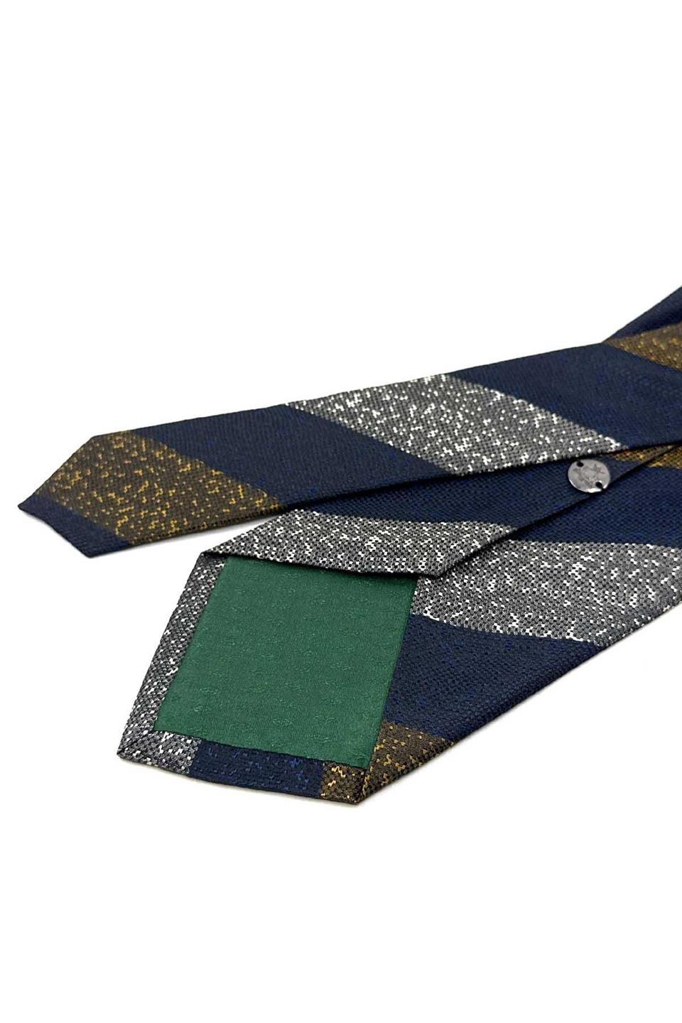 Garranes Style Lacivert Çizgi Desen İtalyan İpek Kravat İK1942