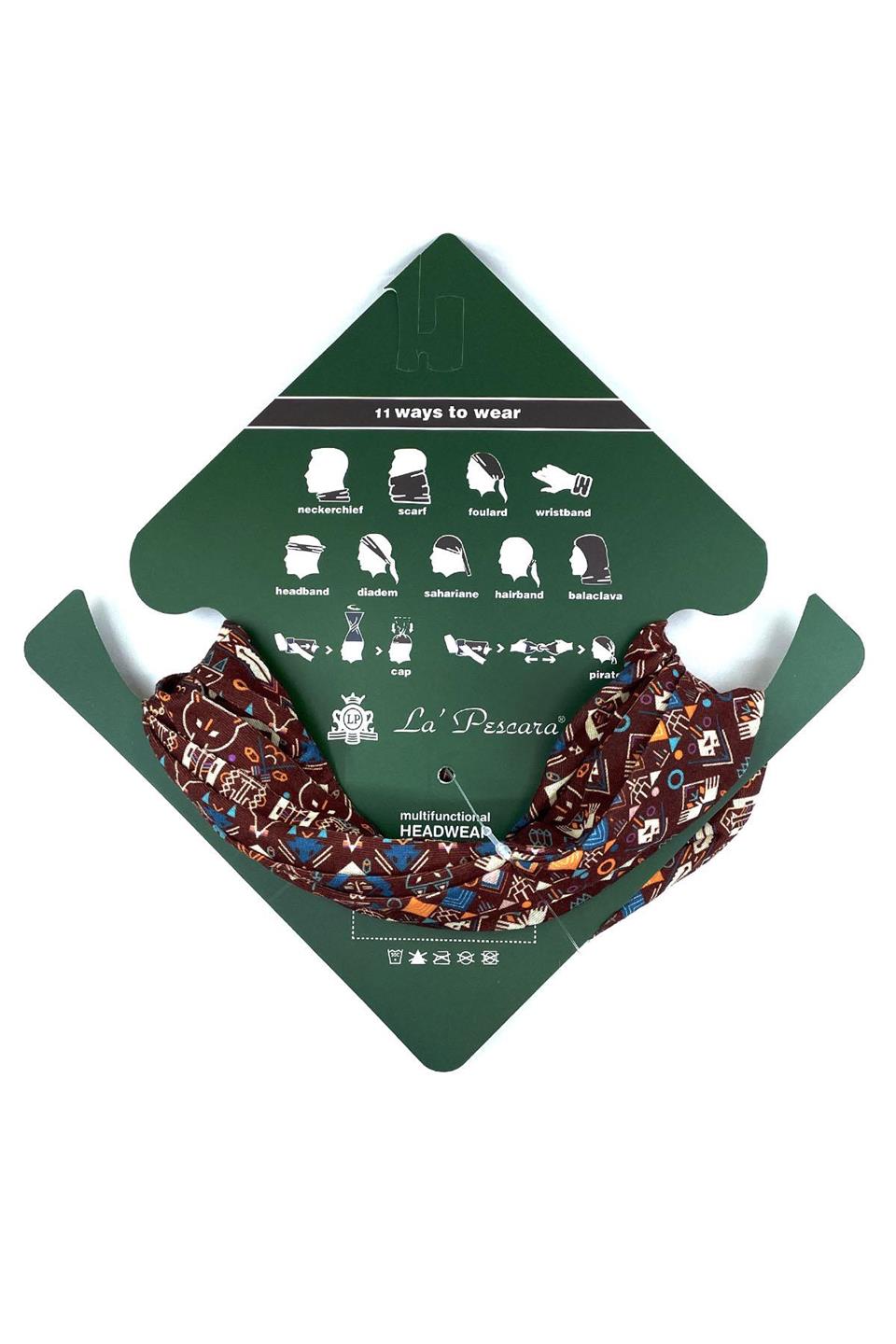 Geometric Bordo Bandana BND74