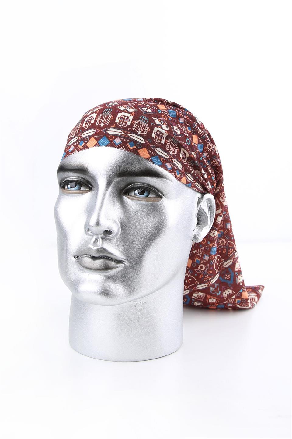 Geometric Bordo Bandana BND74