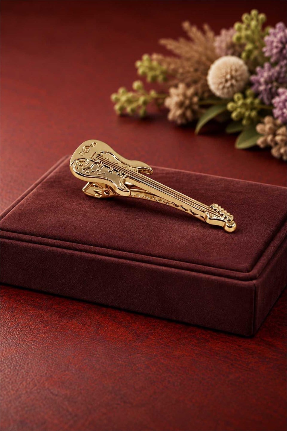Gitar Gold Renk Kravat İğnesi KIY793