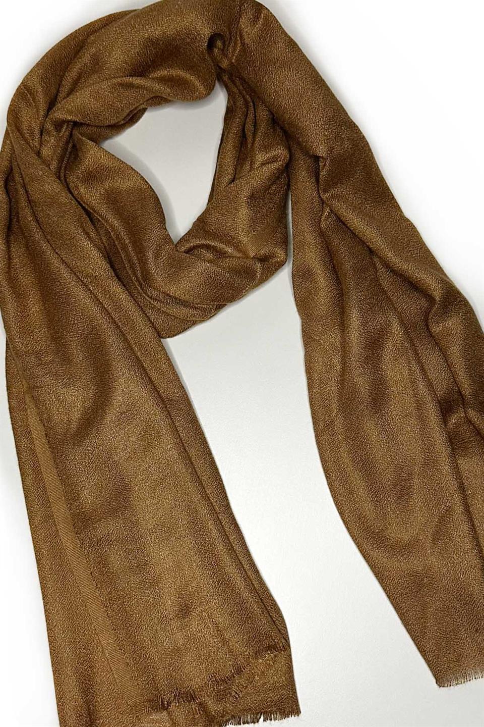 Gold Düz Unisex Şal Kaşkol K636