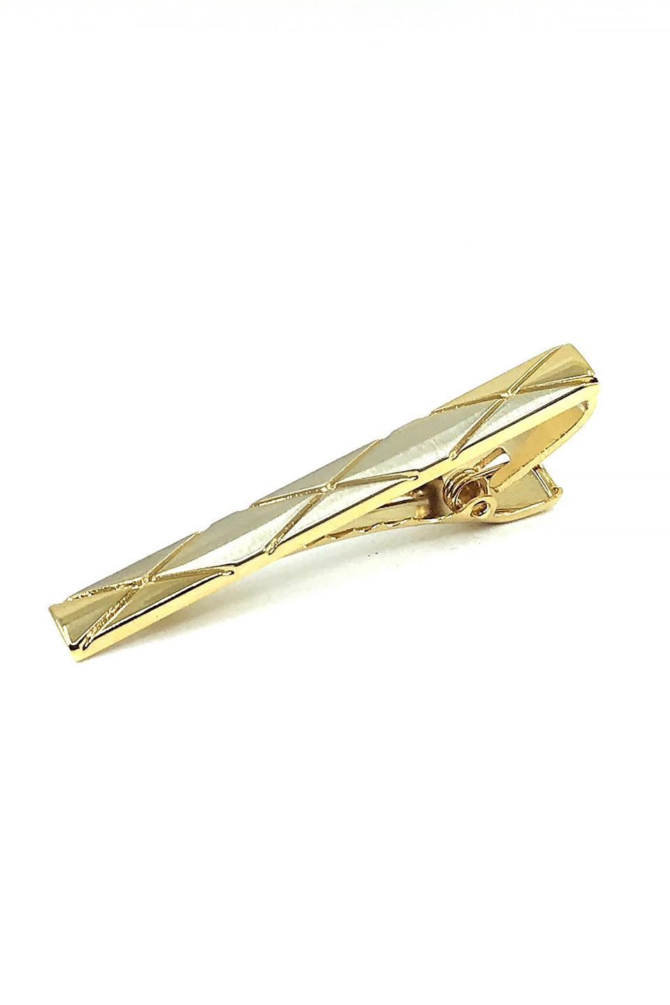 Gold Renk Baklava Desen Kravat İğnesi KIY651
