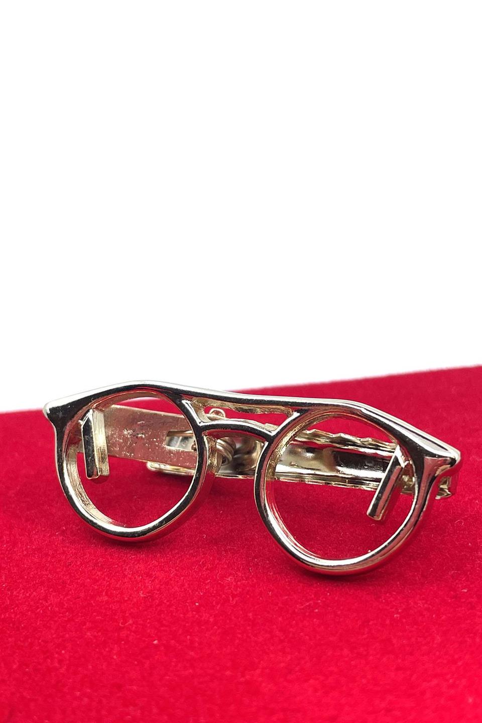 Gözlük Gold Kravat İğnesi KIY12