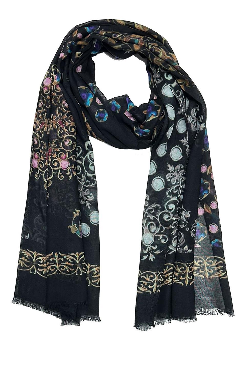 Grand Style Siyah İtalyan Modal Kaşkol MDL37